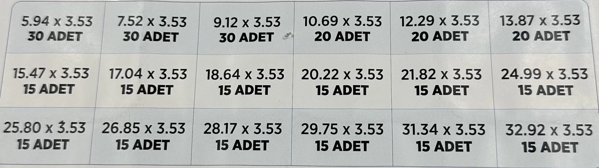 3.53 MM ORİNG SETİ 70 SHORE (Lisinya)