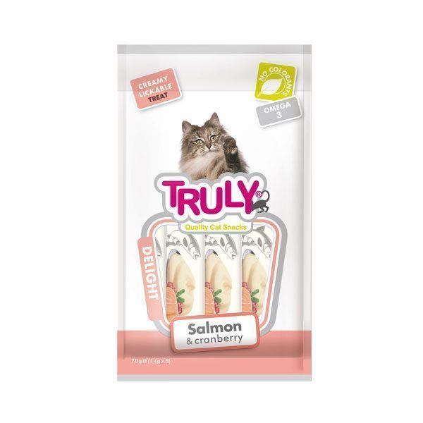 Truly Sıvı Kedi Ödülü Somon - Kızılcık 5x14 Gr - Lisinya