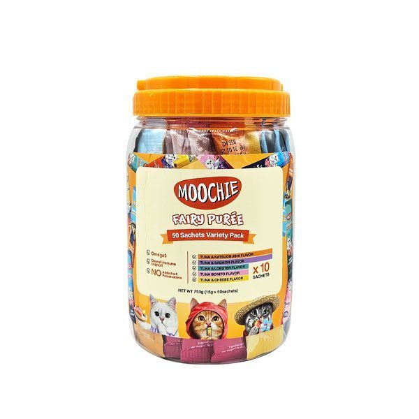 Moochie Sıvı Kedi Ödülü Ton-Mix 50x15 Gr - Lisinya