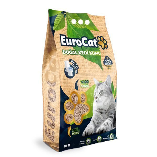 Eurocat Hızlı Topaklaşan Doğal Kedi Kumu 10 Lt - Lisinya