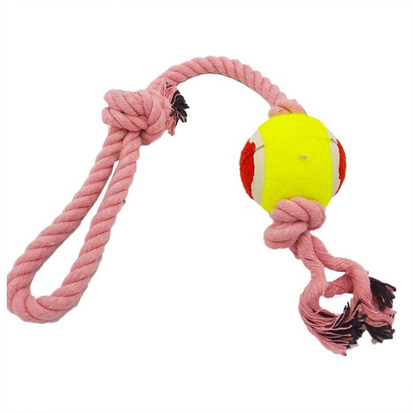 EuroDog Diş İpi Üç Düğüm Tenis Toplu Yeş-Bey 53 Cm - Lisinya