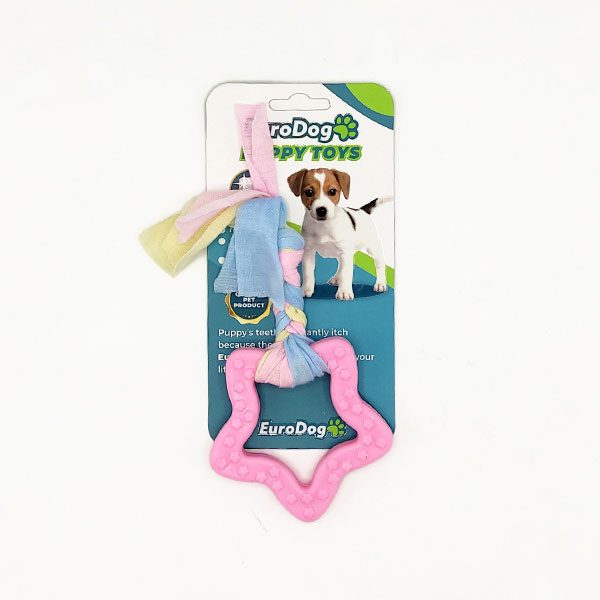 EuroDog Puppy Toys Pembe Beşgen Diş Kaşıma Oyuncağı - Lisinya