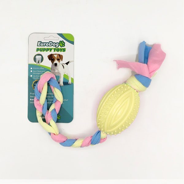 EuroDog Puppy Toys Sarı Rugby Topu Diş Kaşıma Oy. - Lisinya