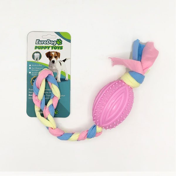 EuroDog Puppy Toys Pembe Rugby Topu Diş Kaşıma Oy. - Lisinya