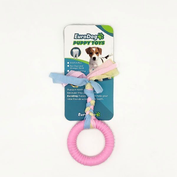 EuroDog Puppy Toys Pembe Halka Diş Kaşıma Oyuncağı - Lisinya