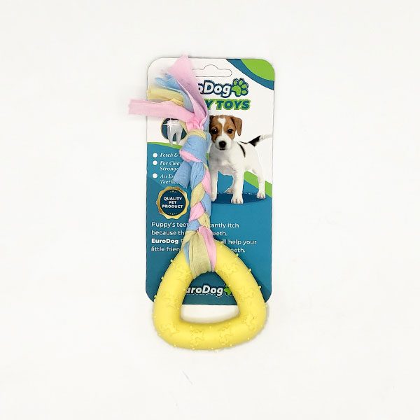 EuroDog Puppy Toys Sarı Üçgen Diş Kaşıma Oyuncağı - Lisinya