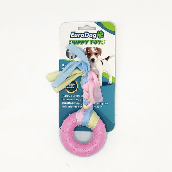 EuroDog Puppy Toys Pembe Ufak Halka Diş Kaşıma Oy. - Lisinya