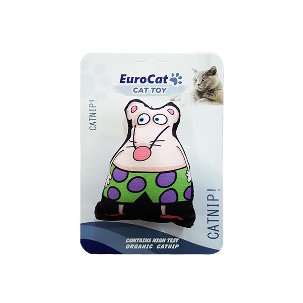 EuroCat Kedi Oyuncağı Süper Fare Beyaz 9 5 cm - Lisinya