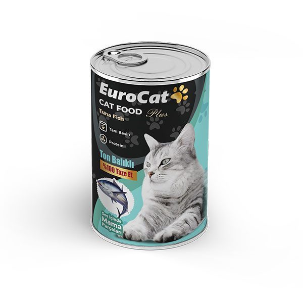 EuroCat Ton Parça Etli Ytş. Kedi Konserve 400 Gr - Lisinya