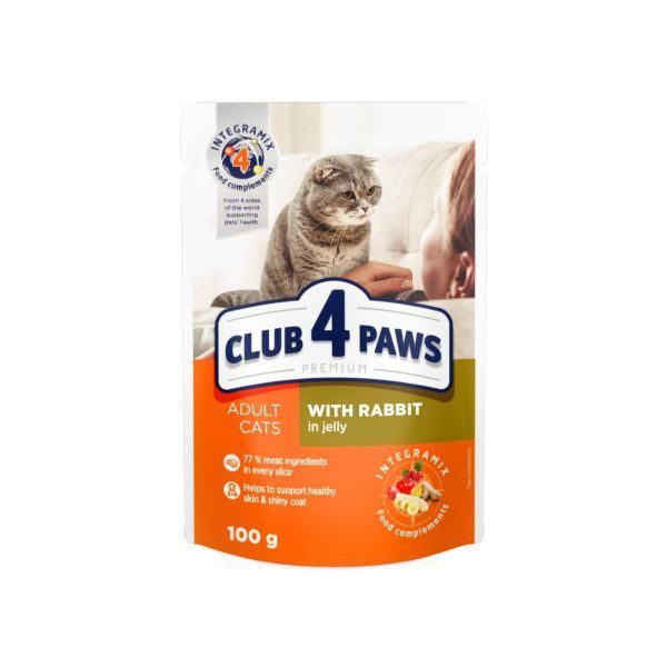 Club4Paws Tavşanlı Premium Pouch Kedi Maması 100 Gr - Lisinya