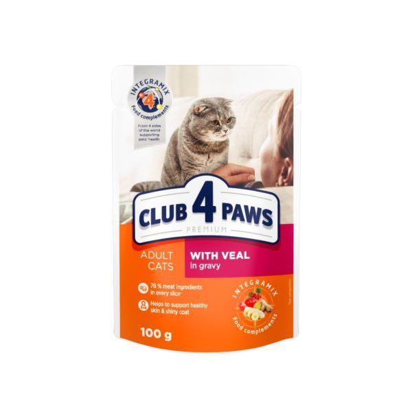 Club4Paws Dana Etli Premium Pouch Kedi Maması 100 Gr - Lisinya