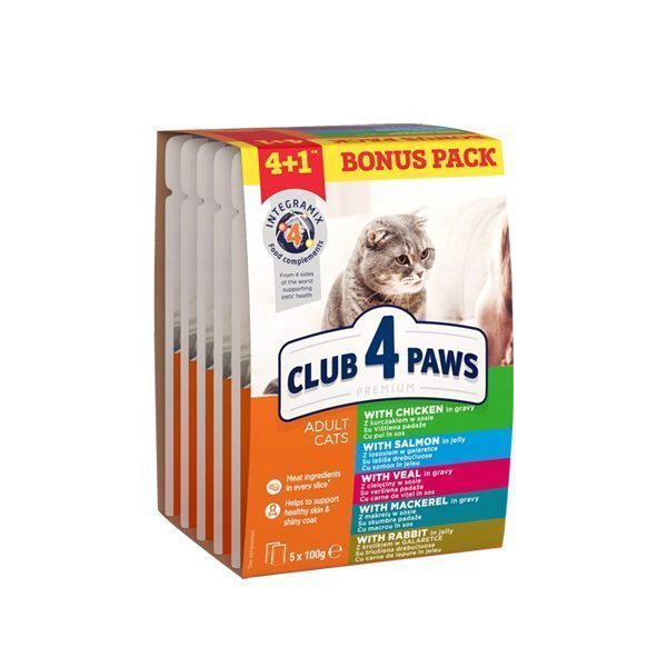 Club4Paws 4+1 Kedi Pouch Mama Seti - Lisinya