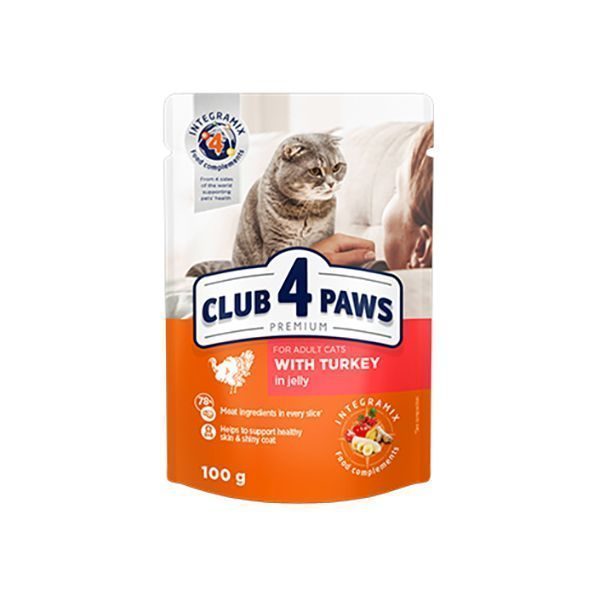 Club4Paws Hindi Etli Premium Pouch Kedi Maması 100 Gr - Lisinya