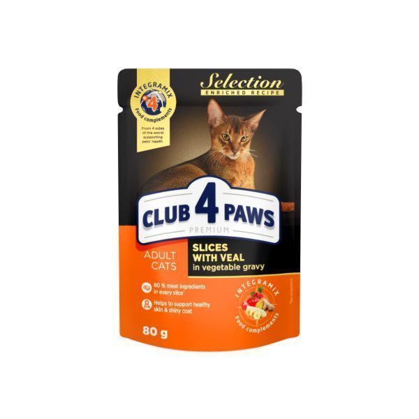 Club4Paws Dana-Sebze Selection Premium Kedi Maması 80 Gr - Lisinya