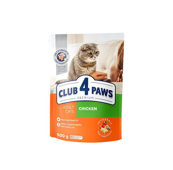 Club4Paws Premium Tavuklu Yetişkin Kedi Maması 900 Gr - Lisinya