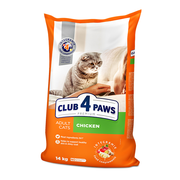 Club4Paws Premium Tavuklu Yetişkin Kedi Maması 14 Kg - Lisinya