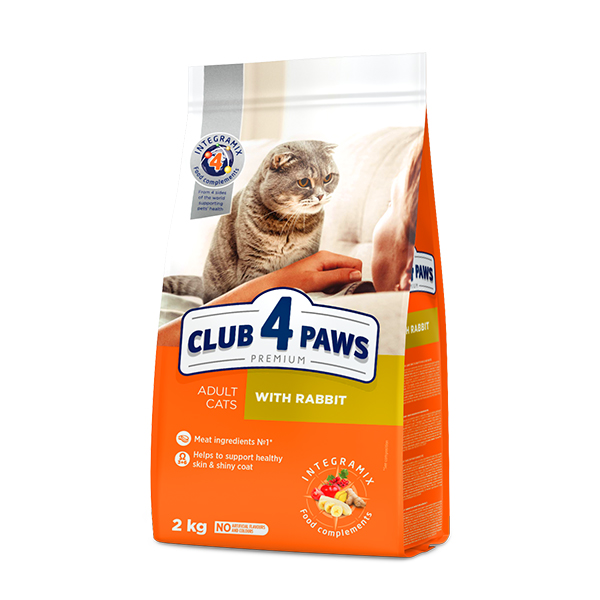 Club4Paws Premium Tavşanlı Yetişkin Kedi Maması 2 Kg - Lisinya