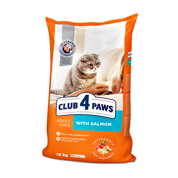 Club4Paws Premium Somonlu Yetişkin Kedi Maması 14 Kg - Lisinya