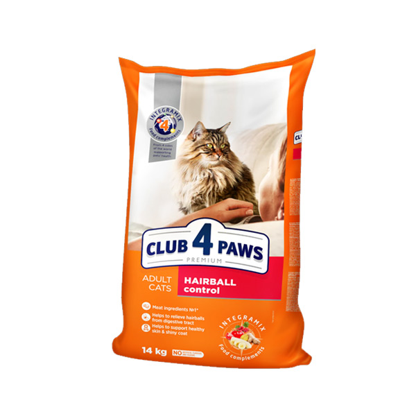 Club4Paws Premium Hairball Control Yetişkin Kedi Maması 14 Kg - Lisinya