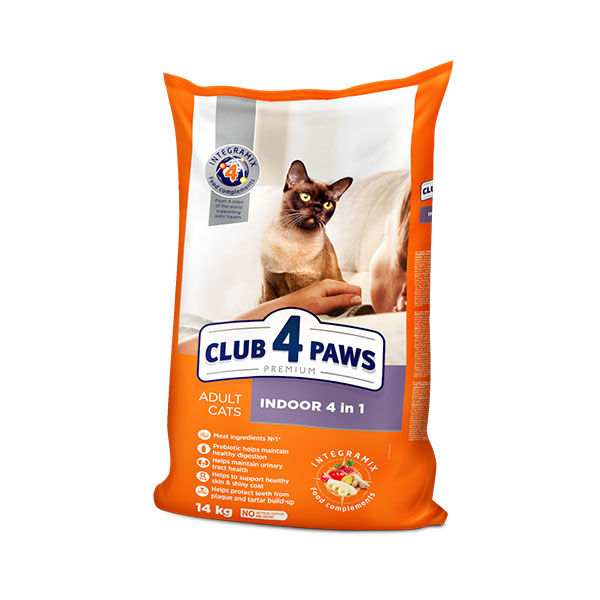 Club4Paws Premium Indoor 4 in 1 Kedi Maması 14 Kg - Lisinya