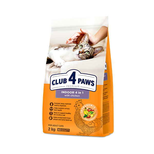 Club4Paws Premium Indoor 4 In 1 Kedi Maması 2Kg - Lisinya