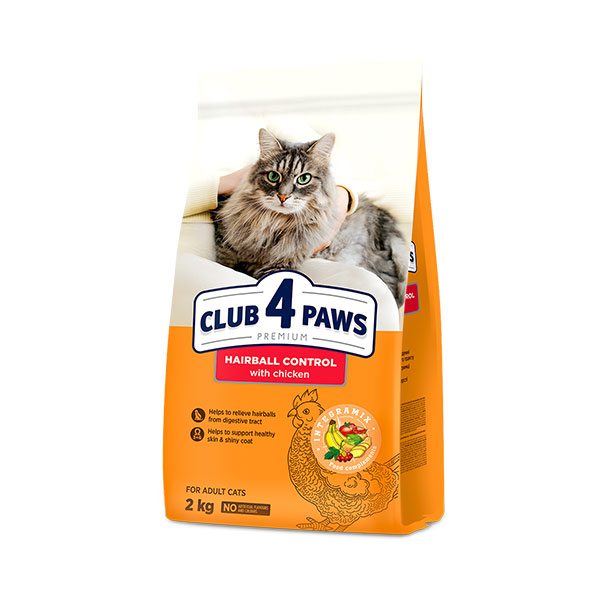 Club4Paws Premium Hairball Control Yetişkin Kedi Maması 2 kg - Lisinya