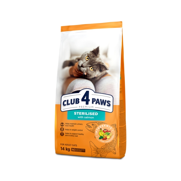 Club4Paws Pre. Kısırlaştırılmış Somonlu Kedi 14Kg - Lisinya