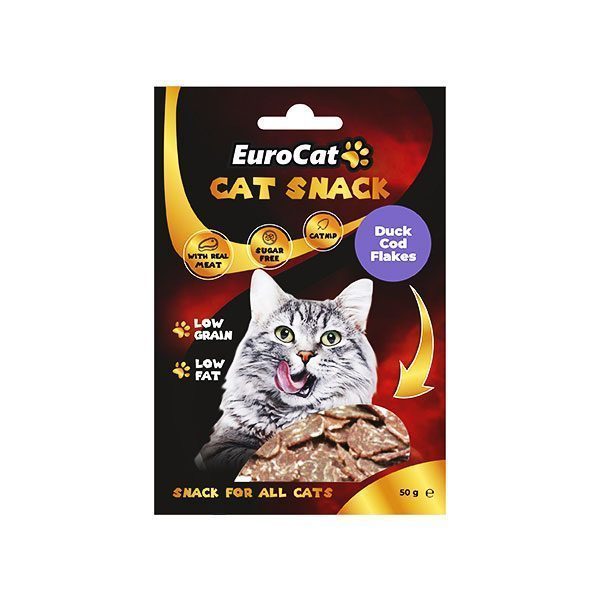 EuroCat Duck Cod Flakes Kedi Ödül 50 Gr - Lisinya