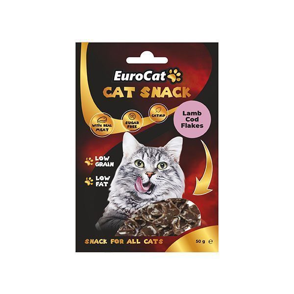 EuroCat Lamb Cod Flakes Kedi Ödül 50 Gr - Lisinya