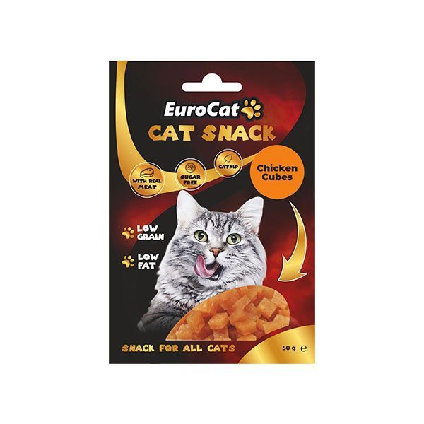 EuroCat Chicken Cubes Kedi Ödül 50Gr - Lisinya