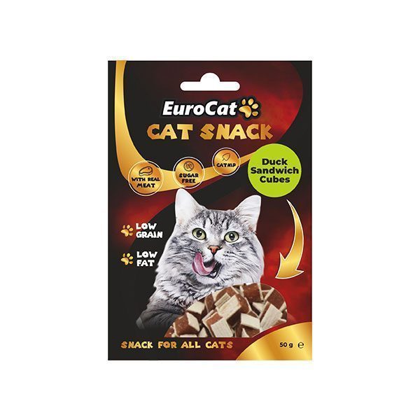 EuroCat Duck Sandwich Cubes Kedi Ödül 50Gr - Lisinya