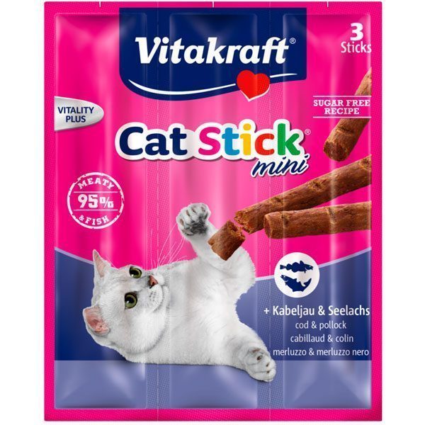 Vitakraft Cat Sticks Morino Balıklı Kedi Ödül Maması 3x18 Gr - Lisinya