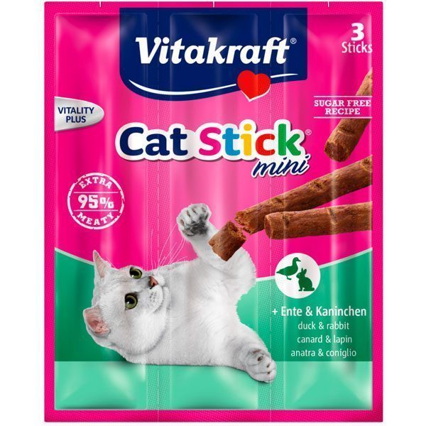 Vitakraft Cat Stick Tavşanlı ve Ördekli Kedi Ödülü 3x18 Gr - Lisinya