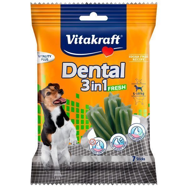 Vitakraft Köpek Naneli Diş Bakımı ödül 3ü1 7 ad 120gr 12 - Lisinya