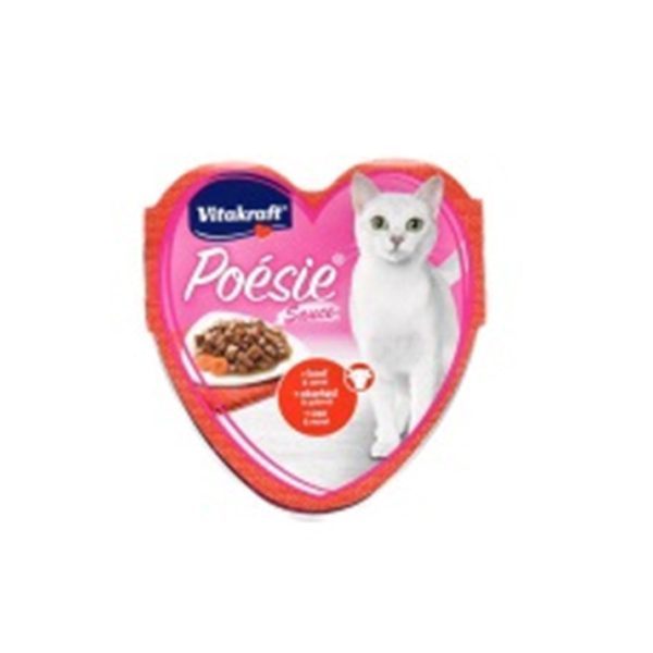 Vitakraft Poesie Yaş Kedi Maması Sığır+Havuçlu 85g - Lisinya