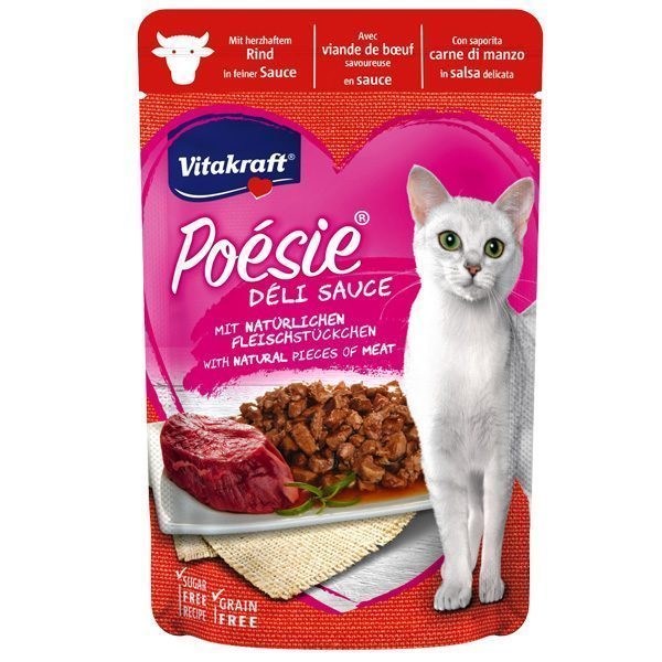 Vitakraft Poesie Deli Sauce Pouch Kedi Maması Biftekli 85 G - Lisinya