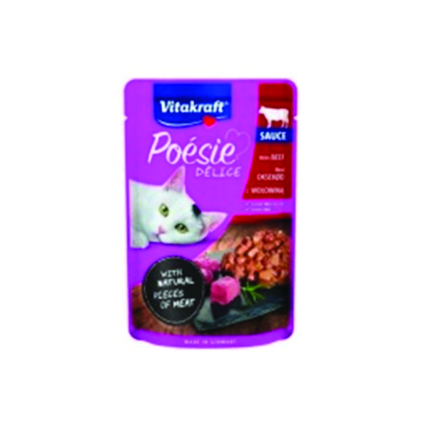 Vitakraft Poesie Delisauce Yaş Kedi Maması Sığır Etli 85g - Lisinya