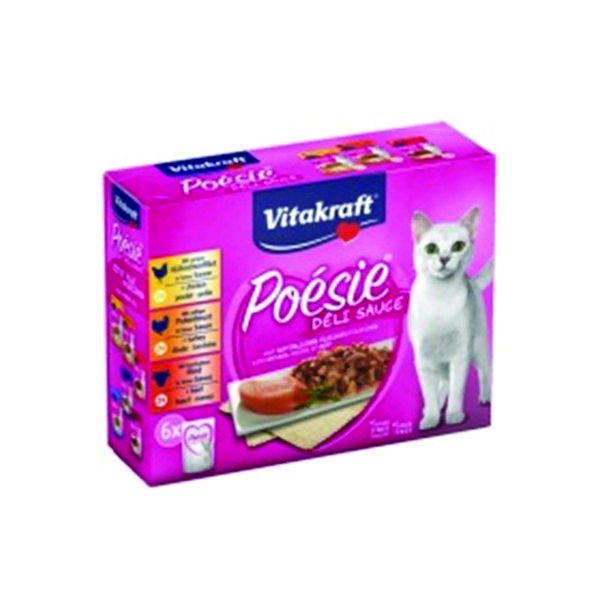 Vitakraft Poesie Delisauce Kedi Maması Seti Etli 85g 6+1 - Lisinya