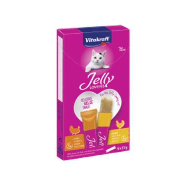 Vitakraft Jelly Lovers Jöle İçerisinde Tavuk ve Hindili Kedi Ödülü 6x15 Gr - Lisinya