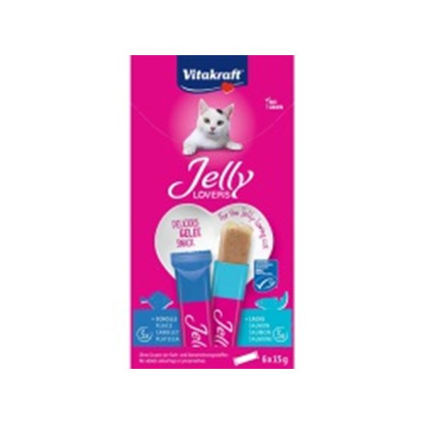 Vitakraft Jelly Lovers Jöle İçerisinde Somon ve Pisi Balıklı Kedi Ödülü 6x15 Gr - Lisinya