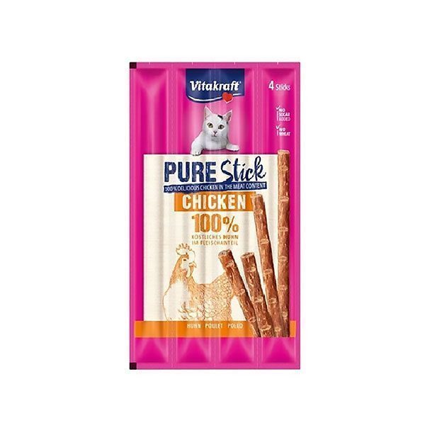 Vitakraft Pure Sticks Tavuk Etli Kedi Ödülü 4x5 Gr - Lisinya