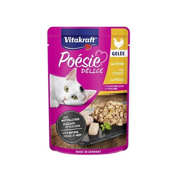 Vitakraft Poesie Delice Sos İçerisinde Tavuk EtliYetişkin Kedi Konservesi 85 Gr - Lisinya