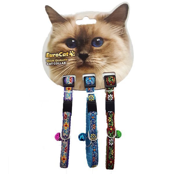 EuroCat Kedi Boy. Tas. Çiçek Des.10mm28cm (3 Lü) - Lisinya