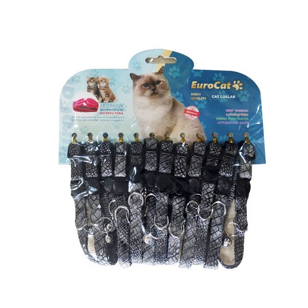 EuroCat Kedi Boy. Tas. Deri Des.10mm28cm 12Li Gri - Lisinya