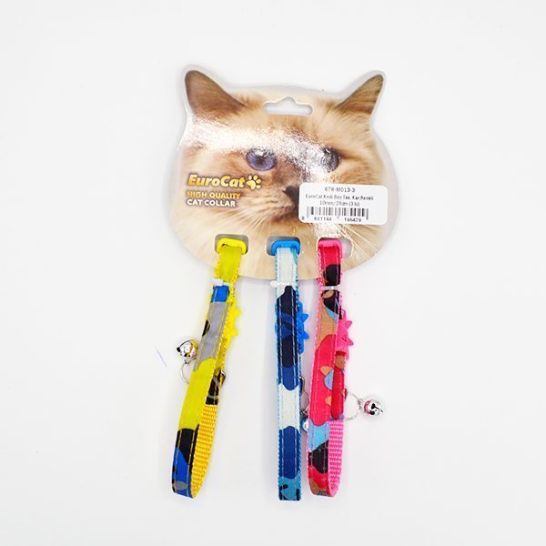 EuroCat Kedi Boy.Tas. Kar.Renkli 10mm28cm (3 lü) - Lisinya