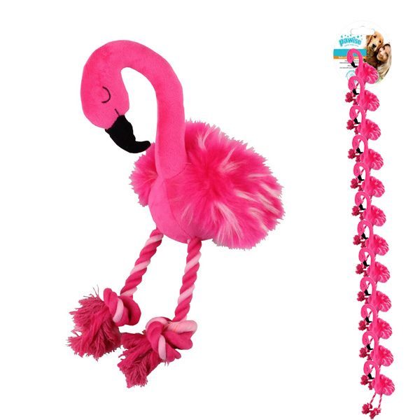 Pawise Peluş Flamingo Köpek Oyuncağı S Boy 12 Adet - Lisinya