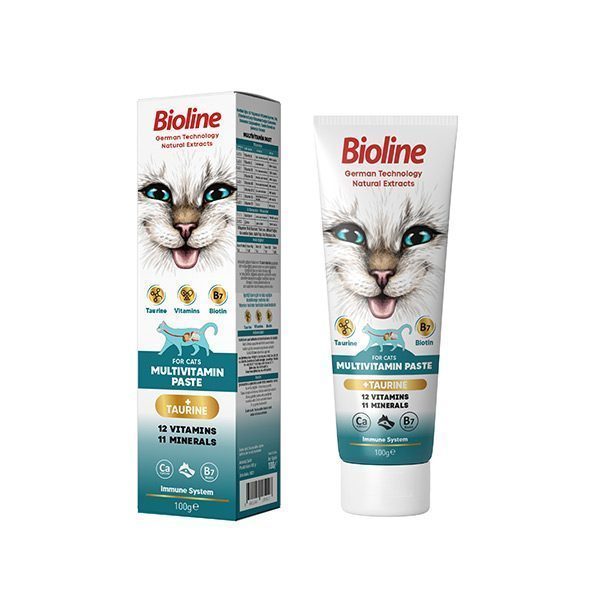 Bioline Multivitamin Paste Cat Kedi Vitamin  Macunu 100 Gr - Lisinya