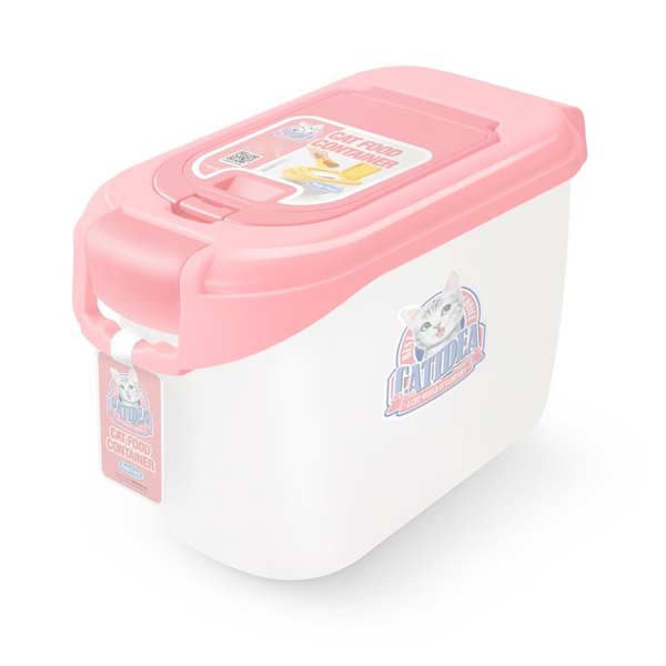 Cat Idea Mama Saklama Kabı 2 Kapaklı 5-7 Kg Pembe - Lisinya