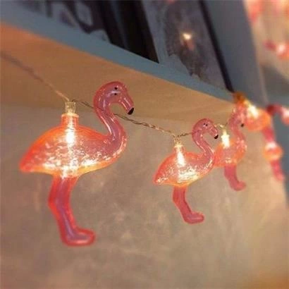 10lu Pilli Led Flamingo Dekoratif Işık Zinciri Aydınlatma 1,5 Mt ( Lisinya )