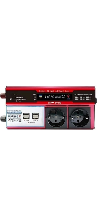 ® 12v 2000w Modifiye Sinüs İnverter Araç Ve Güneş Enerjisi Uyumlu, Çift Usb, Çift Priz Ve Çakmaklık Epilons